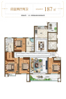建面约187㎡户型