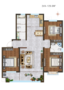 2#A-129.6㎡