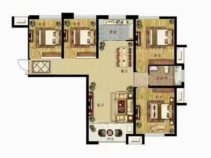 生活印象120平 精装4室 带车位出藏室 急售急售 109万 二手房