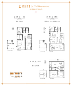 D 星空墅上叠 191-200㎡ 四室三厅四卫