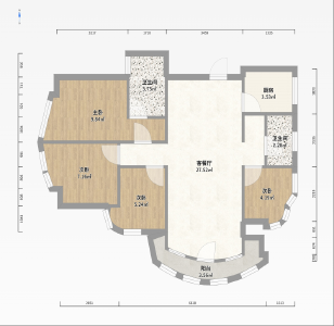 中央绿城小区4室2厅1厨2卫215平
