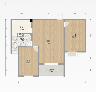 锦绣前程2室1厅1厨1卫89平