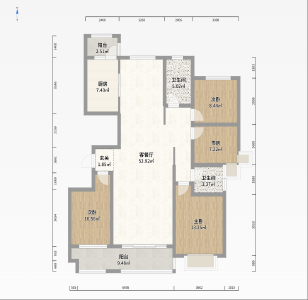 锦绣前程4室2厅1厨2卫127平