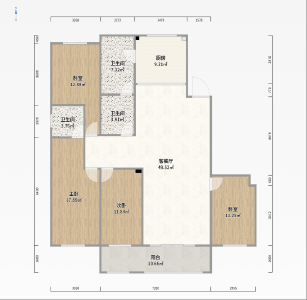 锦绣前程3室2厅1厨4卫176平