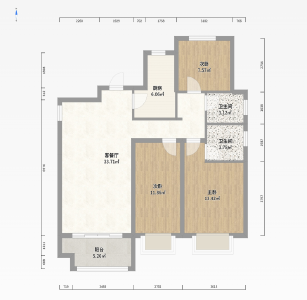 浮来春公馆3室2厅1厨2卫108平