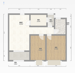 浮来春公馆2室2厅1厨1卫153平