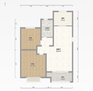 浮来春公馆2室2厅1厨1卫113平