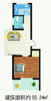 A户型 55平